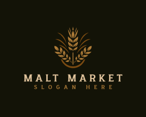 Malt - Farm Malt Grain logo design