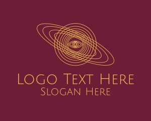 Cosmic - Galaxy Planet Eye Orbit logo design