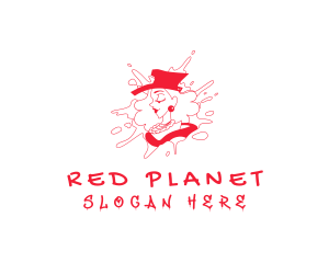 Red Graffiti Woman  logo design