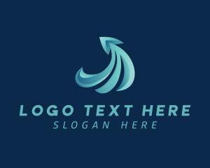 Logistics - Gradient Swoosh Arrow logo design