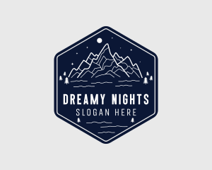 Moon Mountain Night  logo design