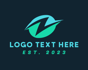 Flashy - Lightning Letter Z logo design