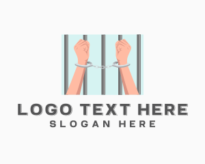 Restraints - Criminal Handcuffs Shackles logo design