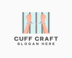 Criminal Handcuffs Shackles logo design