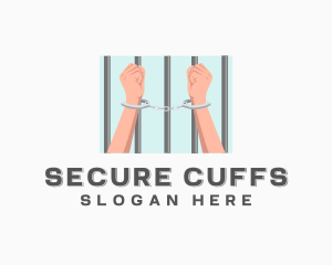 Criminal Handcuffs Shackles logo design