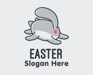 Running Bunny Rabbit  logo design