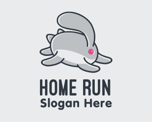 Running Bunny Rabbit  logo design