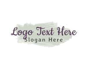 Beautician - Watercolor Stroke Wordmark logo design