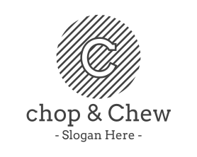 Circle Striped Letter logo design
