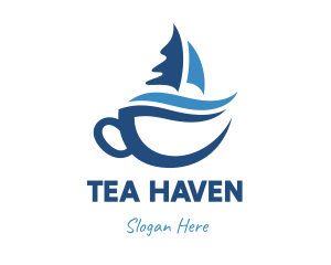 Blue Ship Cup logo design