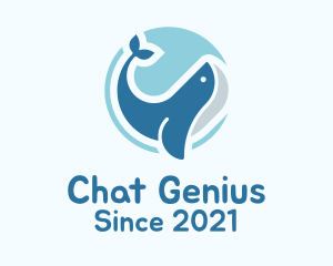 Water - Blue Sperm Whale logo design