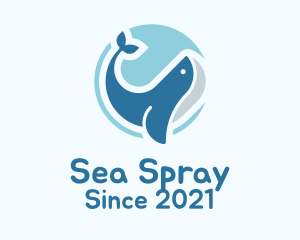 Blue Sperm Whale logo design