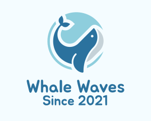 Blue Sperm Whale logo design
