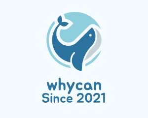Aqua - Blue Sperm Whale logo design