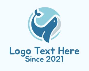 Sea Exploration - Blue Sperm Whale logo design