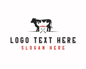 Steak - Beef BBQ Grill logo design