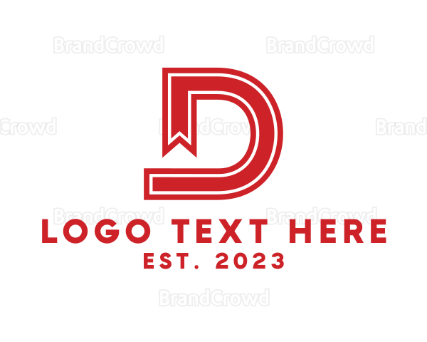 Red Ribbon D Logo