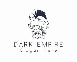 Evil - Punk Evil Skull logo design