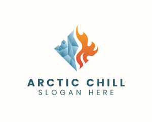 Ice - Fire Ice Cooling logo design