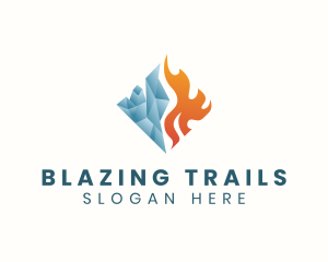 Fire Ice Cooling logo design