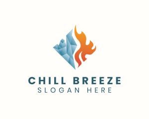 Cooling - Fire Ice Cooling logo design