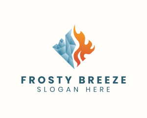 Cooling - Fire Ice Cooling logo design