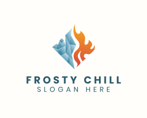 Ice - Fire Ice Cooling logo design