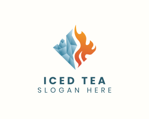 Fire Ice Cooling logo design