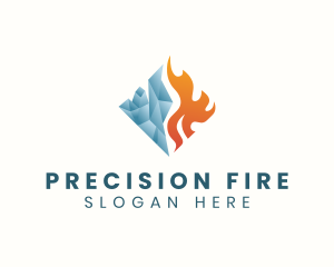 Fire Ice Cooling logo design