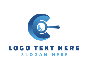 Magnify - Blue Search Letter C logo design