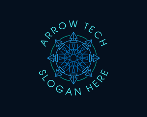 Arrow Compass Startup logo design