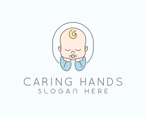 Cute Infant Baby logo design