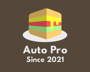 Isometric - 3D Burger Sandwich logo design