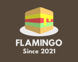 Food Delivery - 3D Burger Sandwich logo design