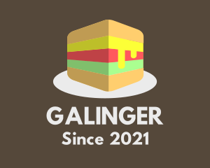 Bun - 3D Burger Sandwich logo design