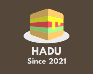 Quick Lunch - 3D Burger Sandwich logo design