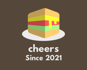 Resto Bar - 3D Burger Sandwich logo design