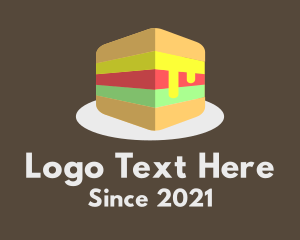 Plate - 3D Burger Sandwich logo design