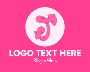 Funky - Pink Funky Letter T logo design