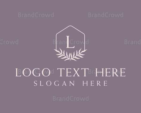 Hexagon Leaf Organic Logo