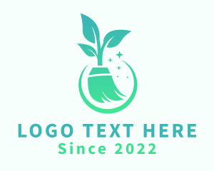 Broom - Eco Housekeeping Broom logo design