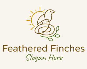 Sun Bird Nest  logo design