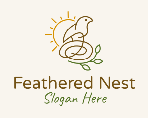 Sun Bird Nest  logo design