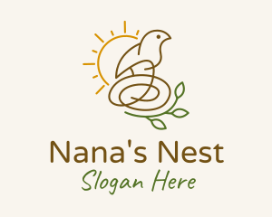 Sun Bird Nest  logo design