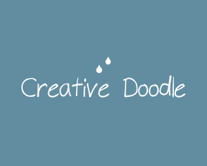 Doodle - Raindrops Doodle Handwriting logo design