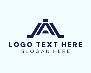 Letter A - Pyramid Tech Futuristic logo design