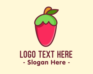 Flavor - Strawberry Fruit Flavor logo design