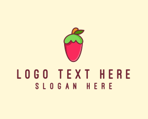 Food - Strawberry Fruit Flavor logo design