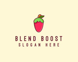 Smoothie - Strawberry Fruit Flavor logo design