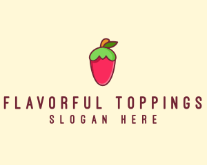 Strawberry Fruit Flavor logo design